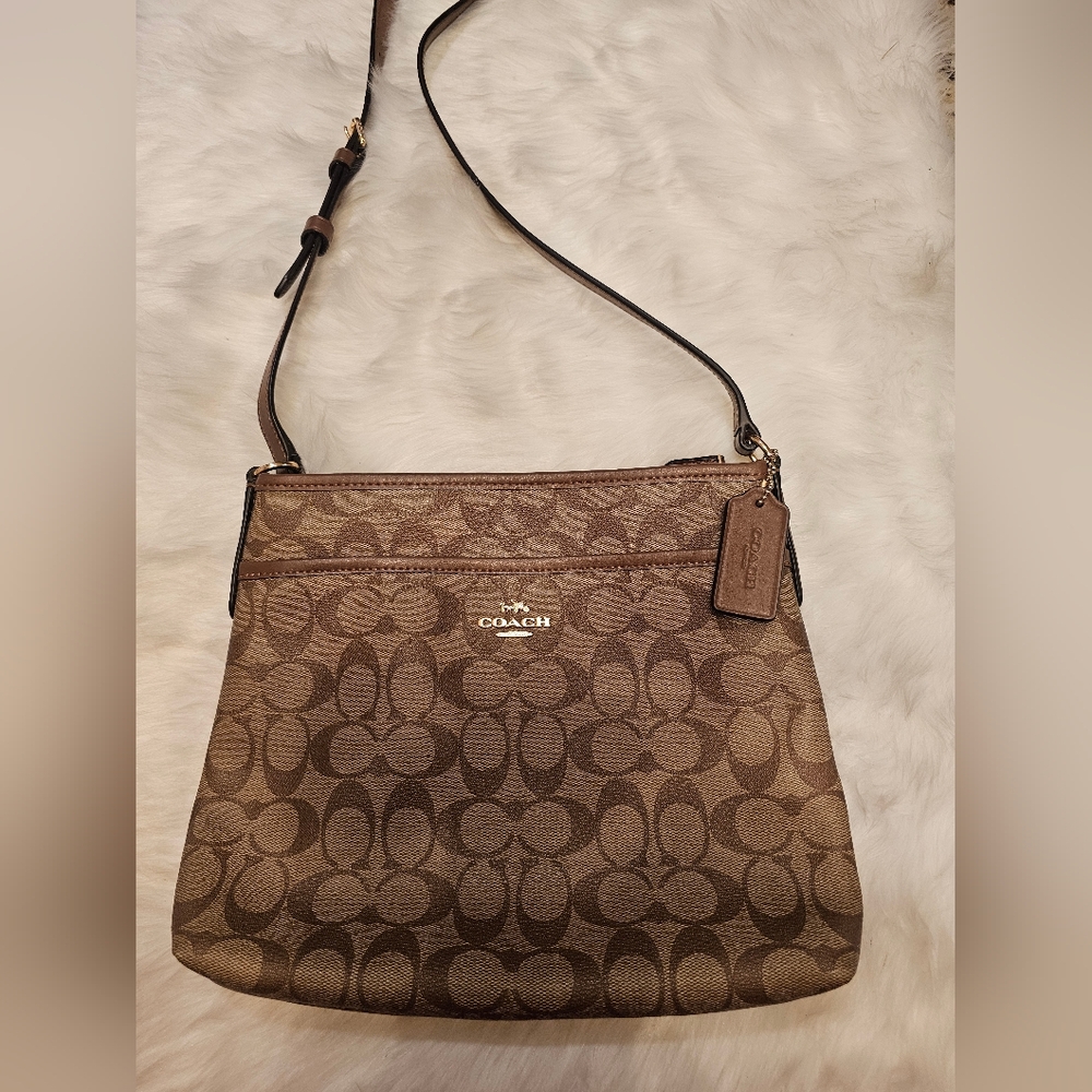 Coach Brown Signature Crossbody Bag